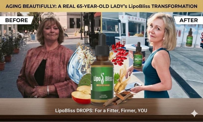 60-year-old woman weight loss before and after showing reduced belly fat, improved body tone, and natural metabolism support