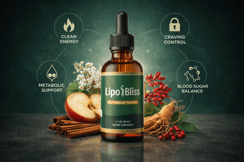 LipoBliss GLP liquid drops for metabolism, appetite control, and fat loss